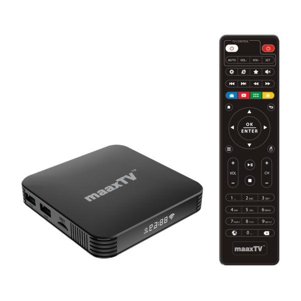 MAAXTV LN9000 IPTV Device Set Top Box Receiver with Remote Control